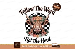 Highland cow floral wreath flowers Product Image 1