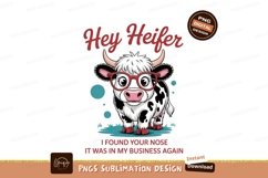 Cute cow wearing glasses cartoon farm Product Image 1