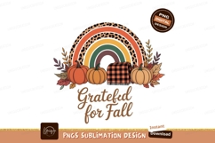 Autumn rainbow pumpkins plaid blanket leaves fall Product Image 1
