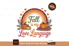 Autumn rainbow pumpkins love language fall hearts Product Image 1