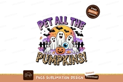 Cute ghost dogs pumpkin halloween ghosts bats Product Image 1