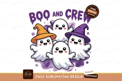 Cute ghost friends wearing hats halloween spooky Product Image 1