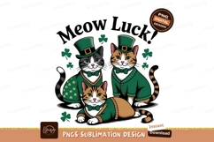 St Patricks Day Cats Meow Luck Product Image 1