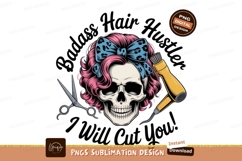 Skull pink hair bow scissors dryer image Product Image 1