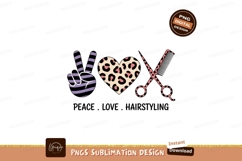 Peace love leopard heart scissors comb image Product Image 1