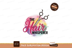 Pink yellow green watercolor circle hair scissors salon Product Image 1