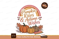 Pumpkins autumn wishes rainbow leaves Product Image 1