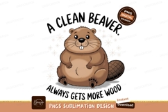 Cartoon Beaver With Quote Sublimation Png Product Image 1