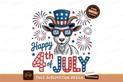Patriotic goat celebrating independence day sunglasses Product Image 1