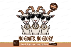 Cool goats wearing sunglasses and necklaces cartoon Product Image 1