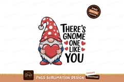 Gnome holding red heart white polka Product Image 1