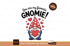 Gnome holding heart love white Product Image 1