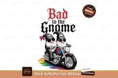 Gnomes riding motorcycle rainbow skulls Product Image 1