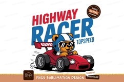 Bear racing car driver helmet Product Image 1