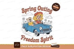 Blonde woman and bear driving convertible image Product Image 1