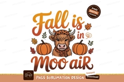 Autumn cow pumpkins leaves fall Product Image 1