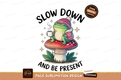 Froggy enjoying coffee on mushroom winter Product Image 1