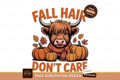 Highland cow autumn pumpkins scarf image Product Image 1