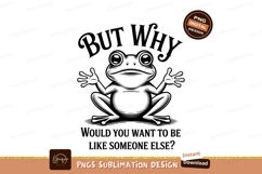 Frog meditating with text silhouette black Product Image 1