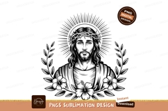 Dark Jesus crown thorns flowers wreath christ religious Product Image 1