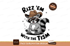 Cowboy Raccoon With Shades Sublimation Png Product Image 1
