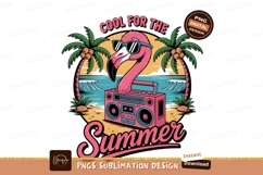 Pink flamingo sunglasses boombox beach image Product Image 1