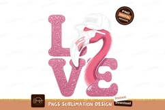 Pink flamingo wearing sunglasses and cap miami Product Image 1