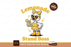 Cool duck drinking lemonade yellow sunglasses Product Image 1