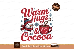Snowman Hugs Cocoa heart snowflakes Product Image 1