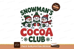 Snowmen drinking hot cocoa club winter Product Image 1