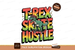 Green dinosaur skateboarding with bandana sunglasses Product Image 1