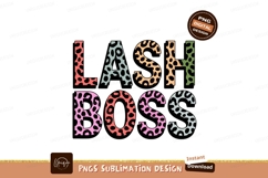 Leopard Lash Boss Trendy Sublimation Design Product Image 1