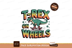 Tyrannosaurus skateboarding fun dinosaur wheels Product Image 1