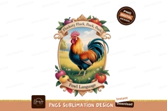 Rooster Illustration Farmhouse Country Sublimation Png Product Image 1
