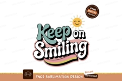 Keep On Smiling Retro Graphic Design Product Image 1