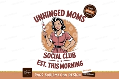 Unhinged Moms Retro Style Social Club Product Image 1