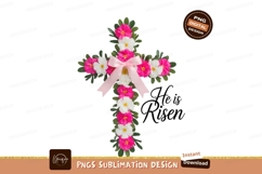 Floral Cross With He Is Risen Product Image 1