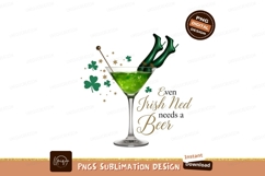 St Patricks Day Cocktail Sublimation Png Product Image 1