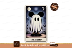 Ghostly character wearing sheet and shoes moon Product Image 1