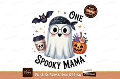 Ghost with bandana and coffee cup glasses Product Image 1
