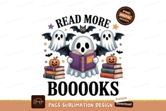 Cute ghosts reading books halloween Product Image 1