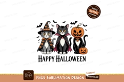 Halloween cats dressed for spooky celebration pumpkin Product Image 1