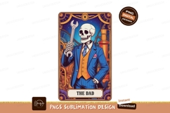 Skeleton holding wrench dressed in suit blue orange Product Image 1