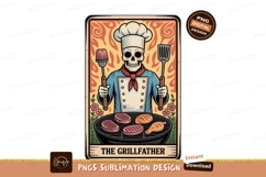 Skeleton Chef Grilling Meat barbecue Product Image 1