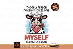 Cool cow wearing sunglasses and bandana white Product Image 1