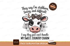 Sassy cow with leopard bow farm animal Product Image 1
