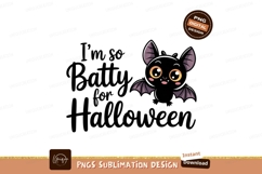 Cute bat peeking out cartoon halloween Product Image 1