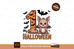 Cute bat celebrating first Halloween celebration Product Image 1