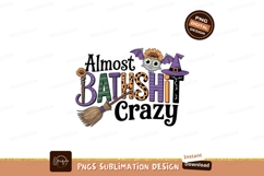 Cute bat witch hat broom sunflower image Product Image 1