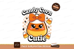 Candy corn character with bow halloween cute Product Image 1